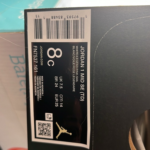 Nike Jordan 1 kids shoes mid se (td) pink - Picture 6 of 6
